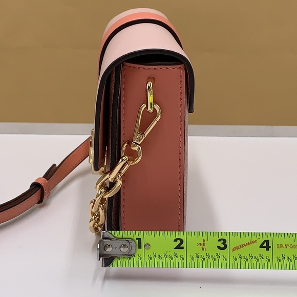 Michael Kors Carmen Small Monogram Flap Crossbody - Sherbert color - Picture 8 of 16